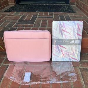 Light Pink 13" Laptop Sleeve and Decorative Hard Case 13” Air Laptop